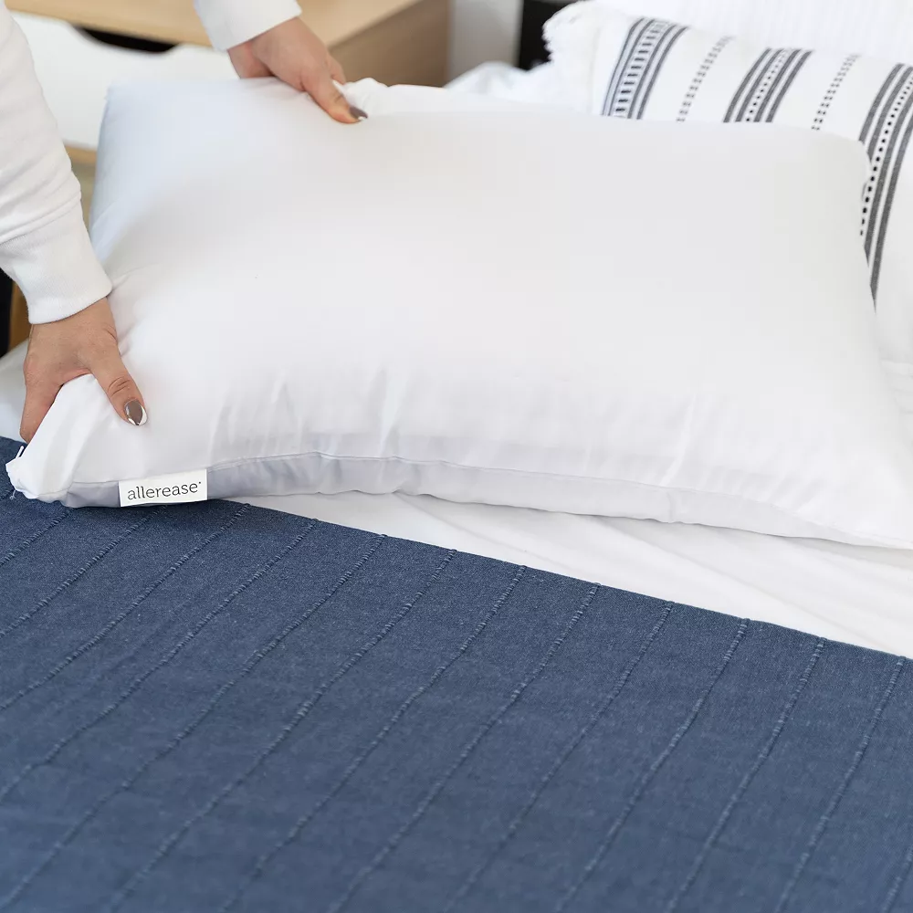 Allerease Waterproof Bedbug & Allergy Protection Pillow Protector - Standard / Queen - Image 3