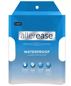 LS Allerease Waterproof Allergy Protection Pillow Protector - Standard / Queen
