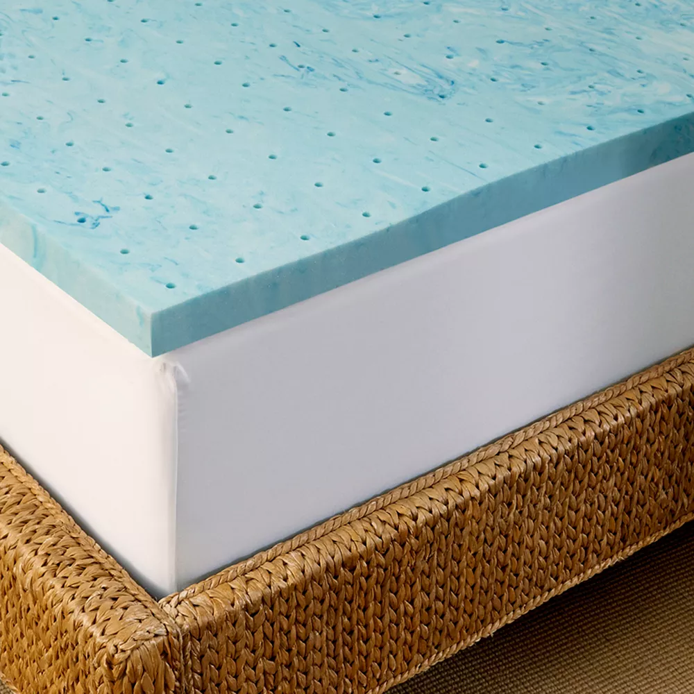 Arctic Sleep By Pure Rest 2-inch Marbleized Gel Memory Foam Mattress Topper - Image 2