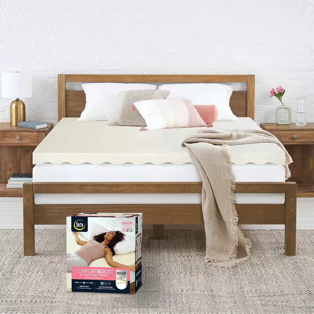 Serta® Comfort Boost 2.5-Inch Memory Foam Mattress Topper - Image 6