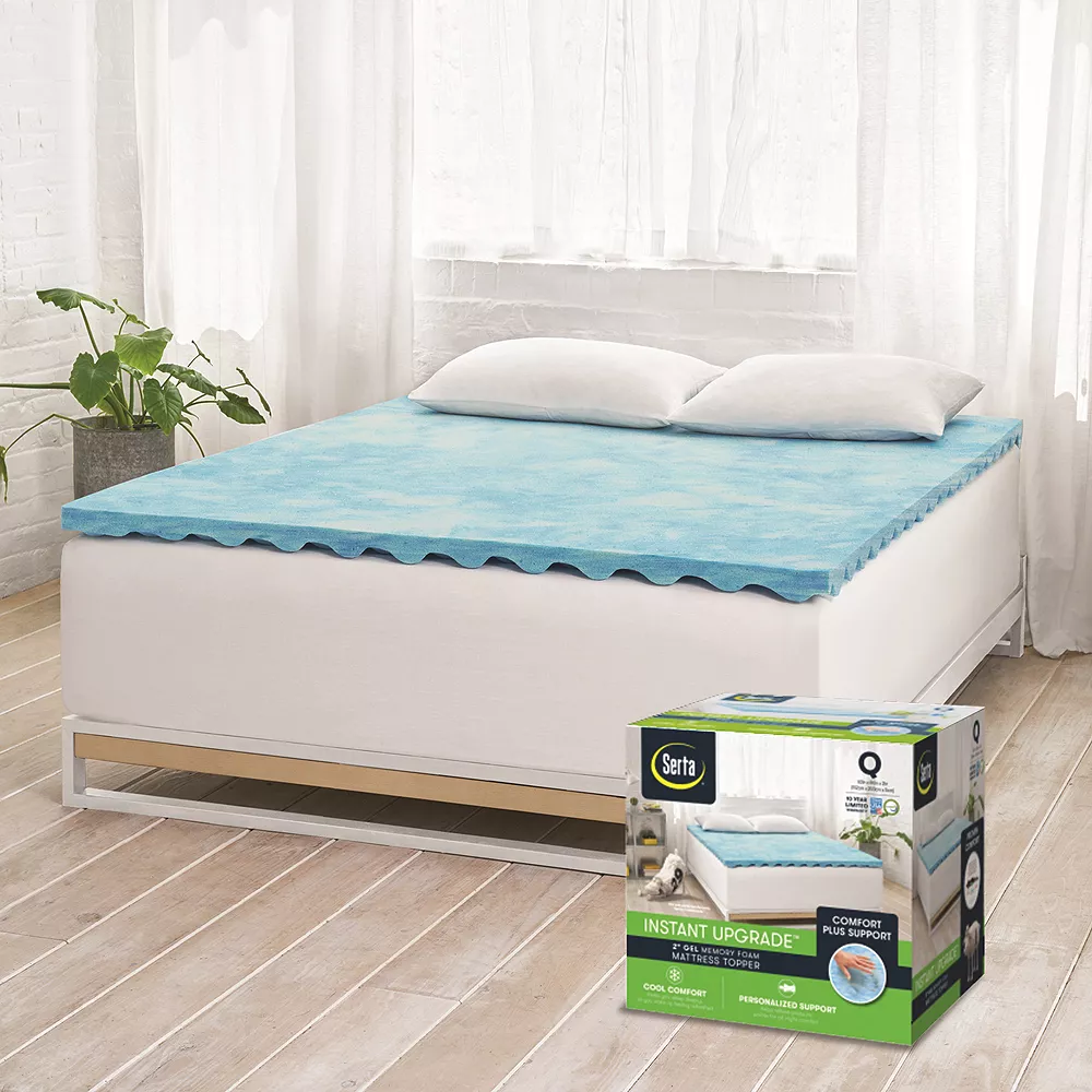Serta® Instant Upgrade™ 2" Gel Memory Foam Mattress Topper