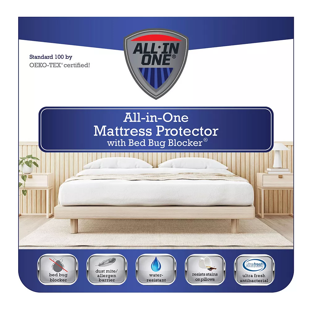 All In One All-In-One Bed Zippered Mattress Cover With Bug Blocker - Image 6
