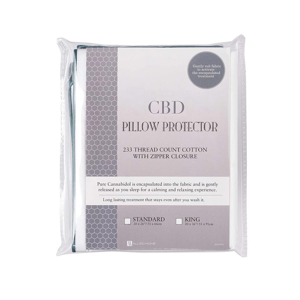 Allied Home CBD Infused Cotton Standard Pillow Protector - Image 3
