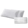 Unbranded 233 Thread Count Quilted White Goose Feather And Down 2-pack Pillow Set
