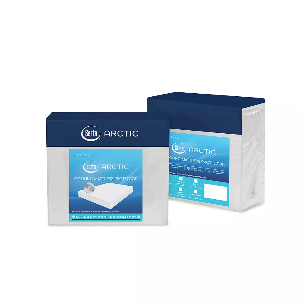 Serta Arctic 5x Cooling Waterproof Mattress Protector Powered By REACTEX