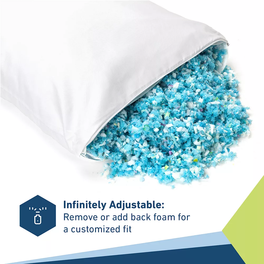 Molecule 2-pack Gel Memory Foam Pillow Set - Image 3