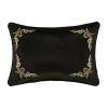 Royal Court Montecito Black Boudoir Decorative Throw Pillow
