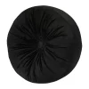 Royal Court Montecito Black Tufted Round Decorative Throw Pillow