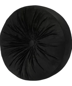 Royal Court Montecito Black Tufted Round Decorative Throw Pillow