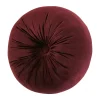 Royal Court Montecito Red Tufted Round Decorative Throw Pillow