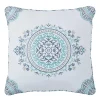 Royal Court Afton Blue Square Decorative Throw Pillow