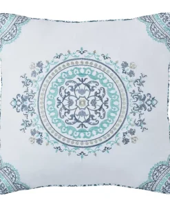 Royal Court Afton Blue Square Decorative Throw Pillow