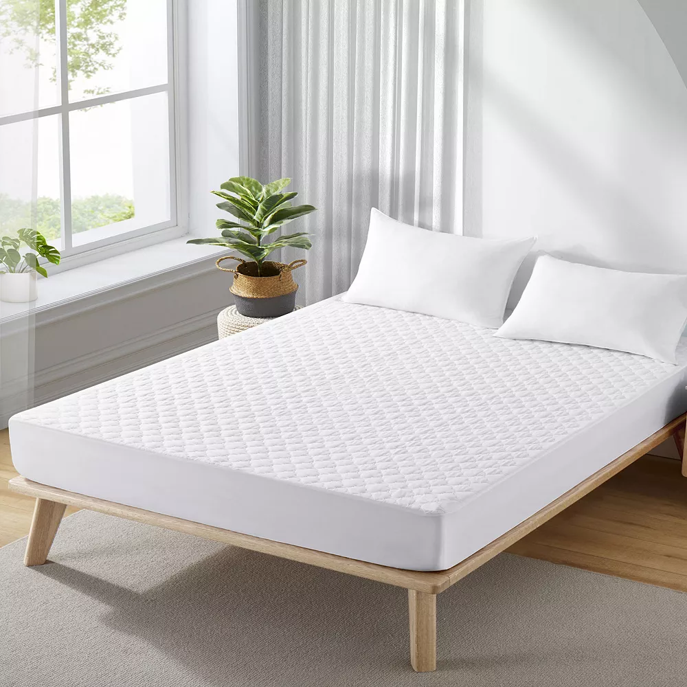 Unikome Waterproof Fitted Mattress Protector Wave Quilted 18-Inch Deep, Full - Image 2