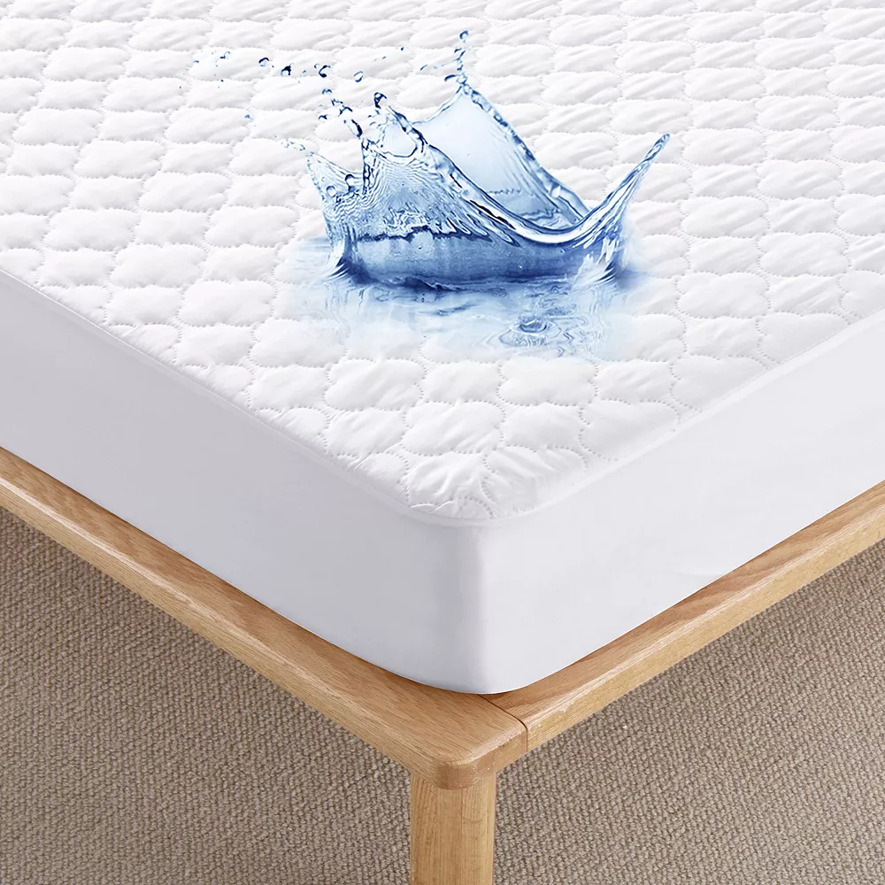 Unikome Waterproof Fitted Mattress Protector Wave Quilted 18-Inch Deep, Full - Image 3