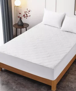 Unikome Plush Soft Cotton Comfort Mattress Pad With Four Leaf Clover Quilting, Twin