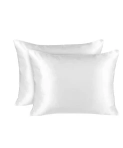ShopBedding Silky Satin Pillowcase For Hair And Skin King Satin Pillowcase With Zipper (Pillowcase Set Of 2)