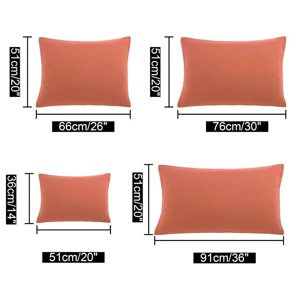 PiccoCasa 1800 Microfiber Breathable Zippered Pillowcases Set Of 2 King(20"x36") - Image 4