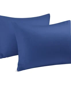 PiccoCasa Egyptian Cotton Pillow Cases Hidden Zipper 2 Pack Standard(20"x26")