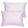 PiccoCasa 2PCS Soft Silky Satin Pillow Cases Covers Standard(20"x26")
