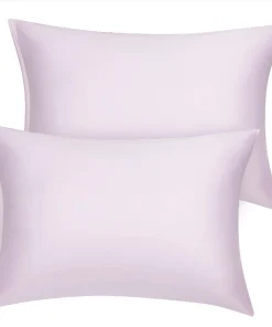 PiccoCasa 2PCS Soft Silky Satin Pillow Cases Covers Standard(20"x26")