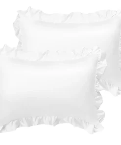 PiccoCasa 2PCS Satin Silk Pillow Cases Cover Housewife Cushion King(20"x36")