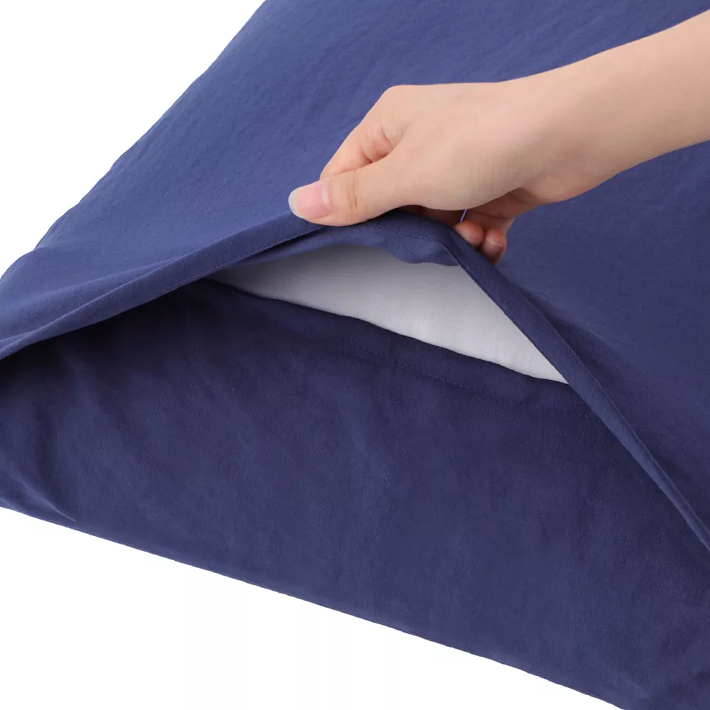 PiccoCasa 2Pcs Brushed Pillowcases Washed Microfiber Envelope Closure King(20"x36") - Image 3