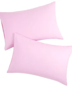 PiccoCasa 2Pcs Brushed Pillowcases Washed Microfiber Envelope Closure King(20"x36")