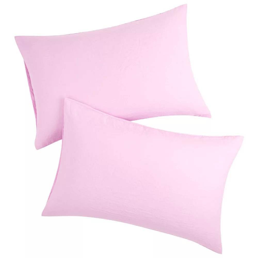 PiccoCasa 2Pcs Brushed Pillowcases Washed Microfiber Envelope Closure King(20"x36")