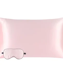 PiccoCasa 19 Momme Silk Pillowcase With Eye Cover Set Queen(20"x30")