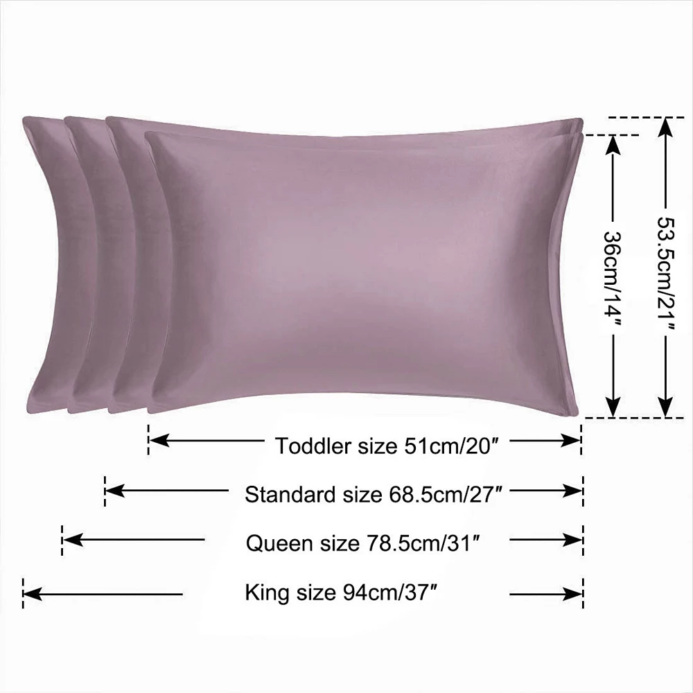 PiccoCasa 2PCS Soft Silky Satin Pillow Cases Covers Queen(20"x30") - Image 3
