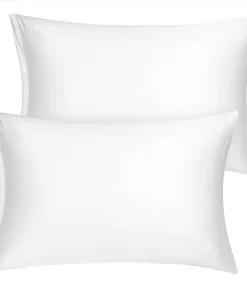 PiccoCasa 2PCS Soft Silky Satin Pillow Cases Covers Queen(20"x30")