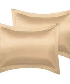PiccoCasa 2Pcs /European/Boudior Pillow Shams Satin Oxford Queen(20"x30")