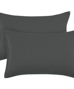 PiccoCasa 2 Pcs Zippered Soft Microfiber Pillow Cases Travel(14"x20")