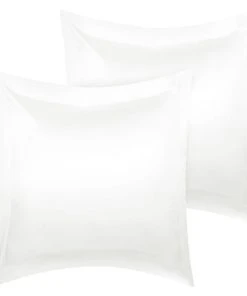PiccoCasa 2Pcs /European/Boudior Pillow Shams Satin Oxford European(26"x26")