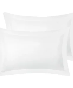 PiccoCasa 2 Packs Oxford Pillowcases Soft Microfiber Pillow Shams With Envelope Closure Queen 20"x30"