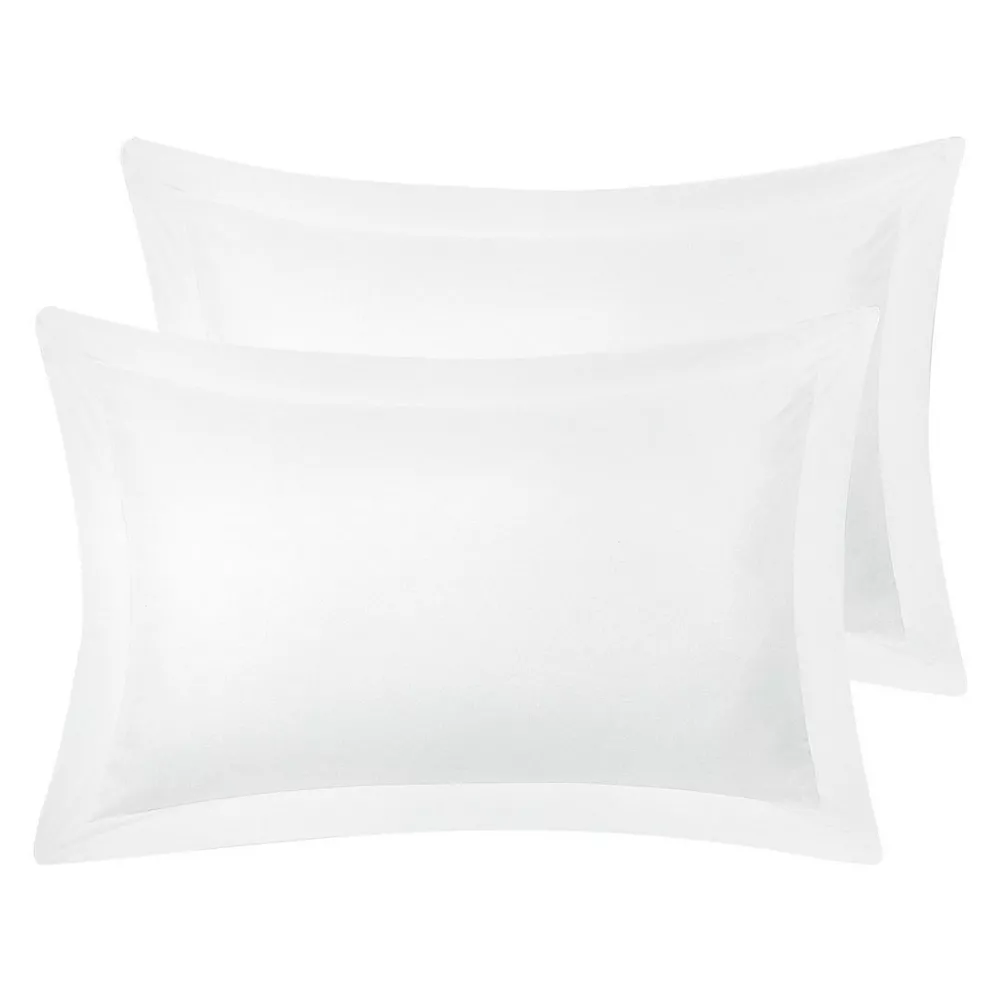 PiccoCasa 2 Packs Oxford Pillowcases Soft Microfiber Pillow Shams With Envelope Closure Queen 20"x30"