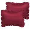 PiccoCasa 2PCS Satin Silk Pillow Cases Cover Housewife Cushion Standard(20"x26")