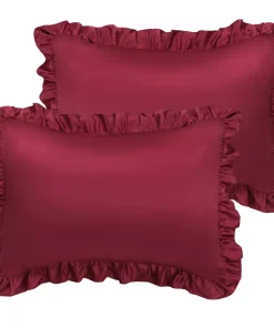 PiccoCasa 2PCS Satin Silk Pillow Cases Cover Housewife Cushion Standard(20"x26")