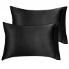 PiccoCasa 2 PCS Soft Silky Satin Pillowcases Better For Hair And Face King(20"x40")