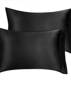 PiccoCasa 2 PCS Soft Silky Satin Pillowcases Better For Hair And Face King(20"x40")