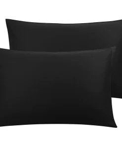 PiccoCasa 100% Cotton Pillowcases Set Of 2, Zipper Closure Soft Home King(20"x36")