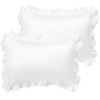 PiccoCasa 2PCS Satin Silk Pillow Cases Cover Housewife Cushion Queen(20"x30")