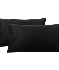 PiccoCasa Set Of 2 Soft Cotton Pillow Covers With Envelope Standard 20"x26"