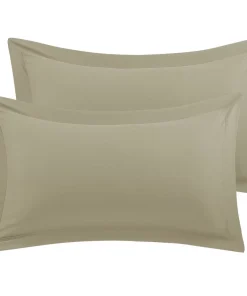 PiccoCasa 2 Packs Oxford Pillowcases Soft Microfiber Pillow Shams With Envelope Closure Standard 20"x26"