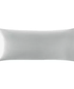 PiccoCasa 1 PC Luxury Silky Smooth Soft Long Satin Solid Pillow Case With Zipper Closure Body 20" X 60"