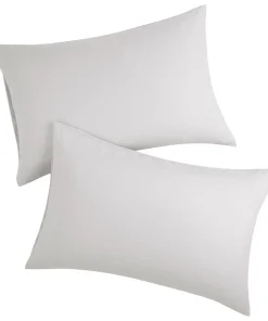 PiccoCasa 2Pcs Brushed Pillowcases Washed Microfiber Envelope Closure King 20"x36"