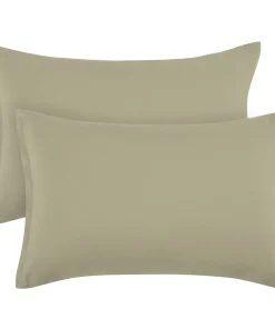 PiccoCasa Zippered 100% Brushed Microfiber Polyester Soft Pillow Cases 2 Pcs King 20" X 36"