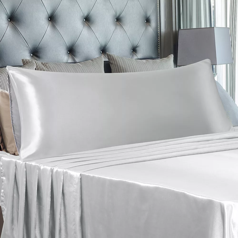 PiccoCasa 1 PC Luxury Silky Pillow Cover Luxury Long Satin Pillow Cases With Envelope Closure Body 20" X 60" - Image 2
