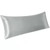 PiccoCasa 1 PC Luxury Silky Pillow Cover Luxury Long Satin Pillow Cases With Envelope Closure Body 20" X 60"