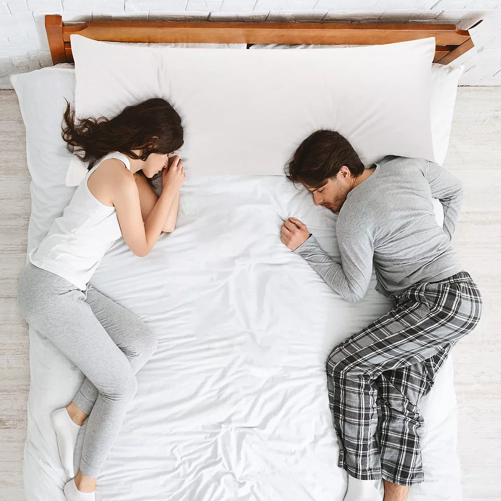 PiccoCasa Pillow Cases Zipper Covers Egyptian Cotton For Hair And Skin 20"x72" - Image 2